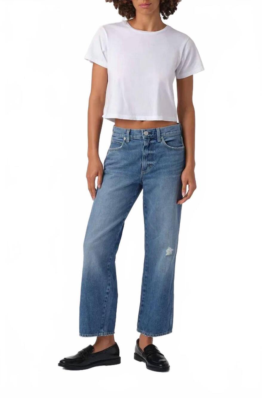 NEW AMO billie wide straight leg jeans in warmth